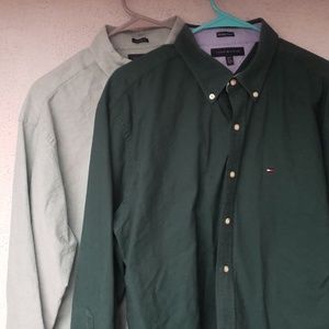 2 shirt bundle Tommy Hilfiger Green Buttondown XL